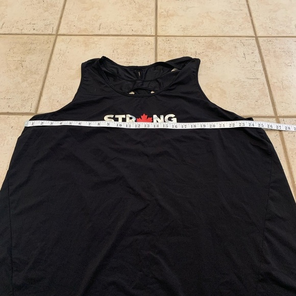 EH! STRONG Black Workout Tank Top with Criss-Cross Back | 3X Plus Size - Picture 2 of 7